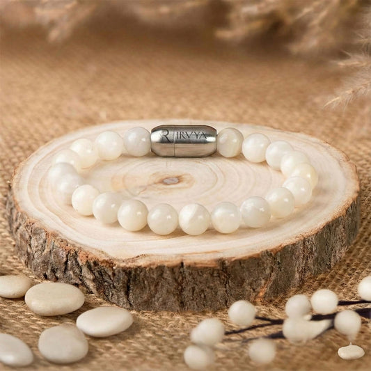 IRVYA Moonstone Natural Stone Bracelet With Aero-look (Unisex)