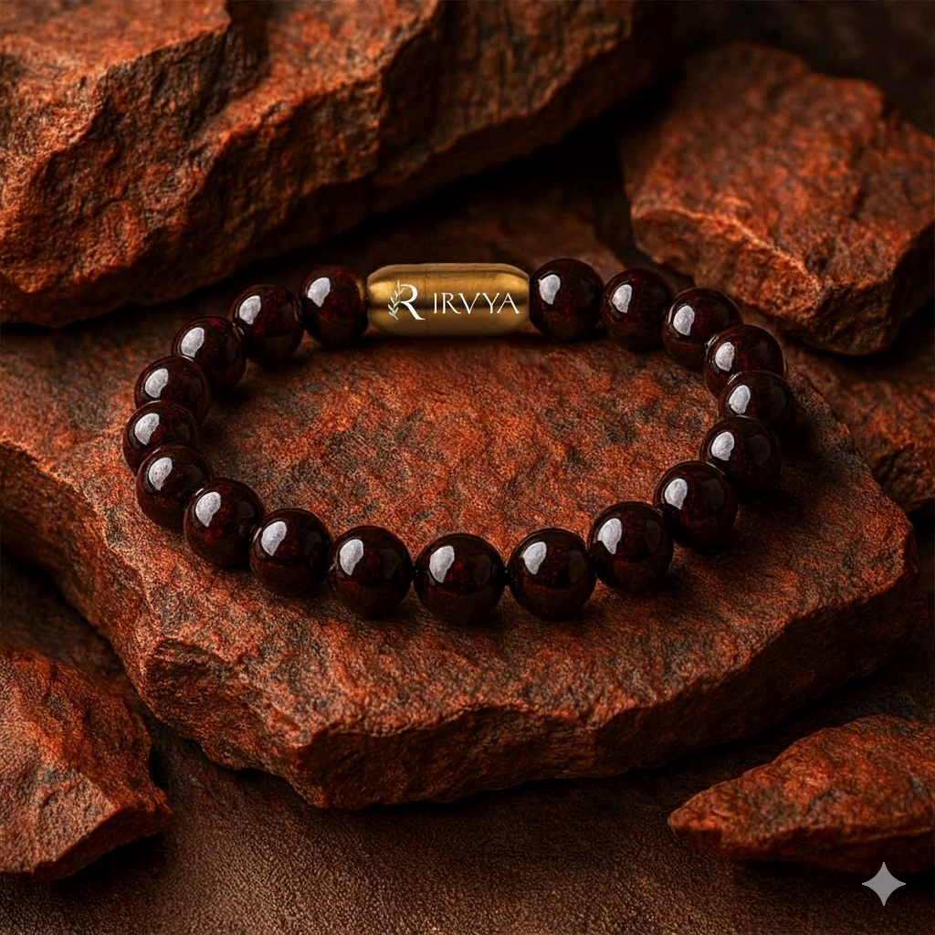 Energizing Garnet Natural Stone Bracelet