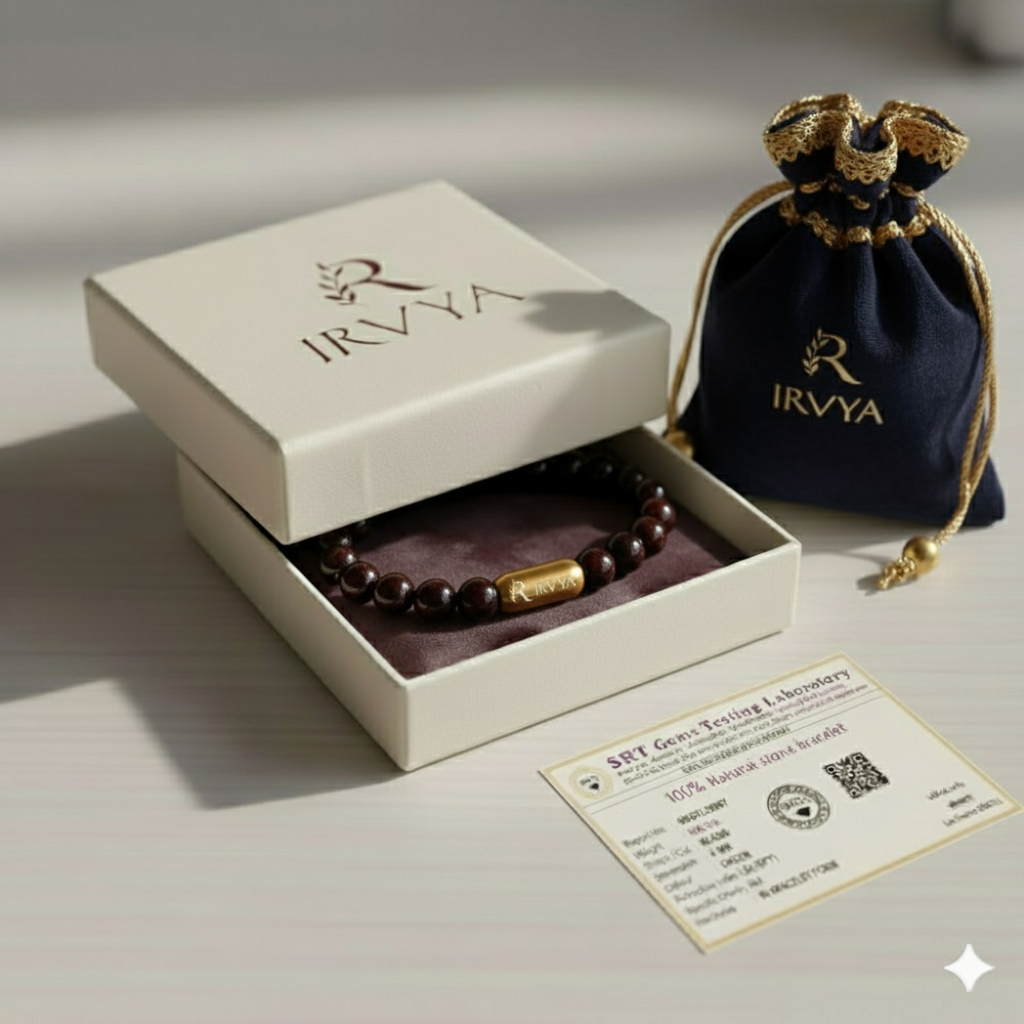 Energizing Garnet Natural Stone Bracelet