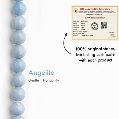 Calming Angelite Natural Stone Bracelet