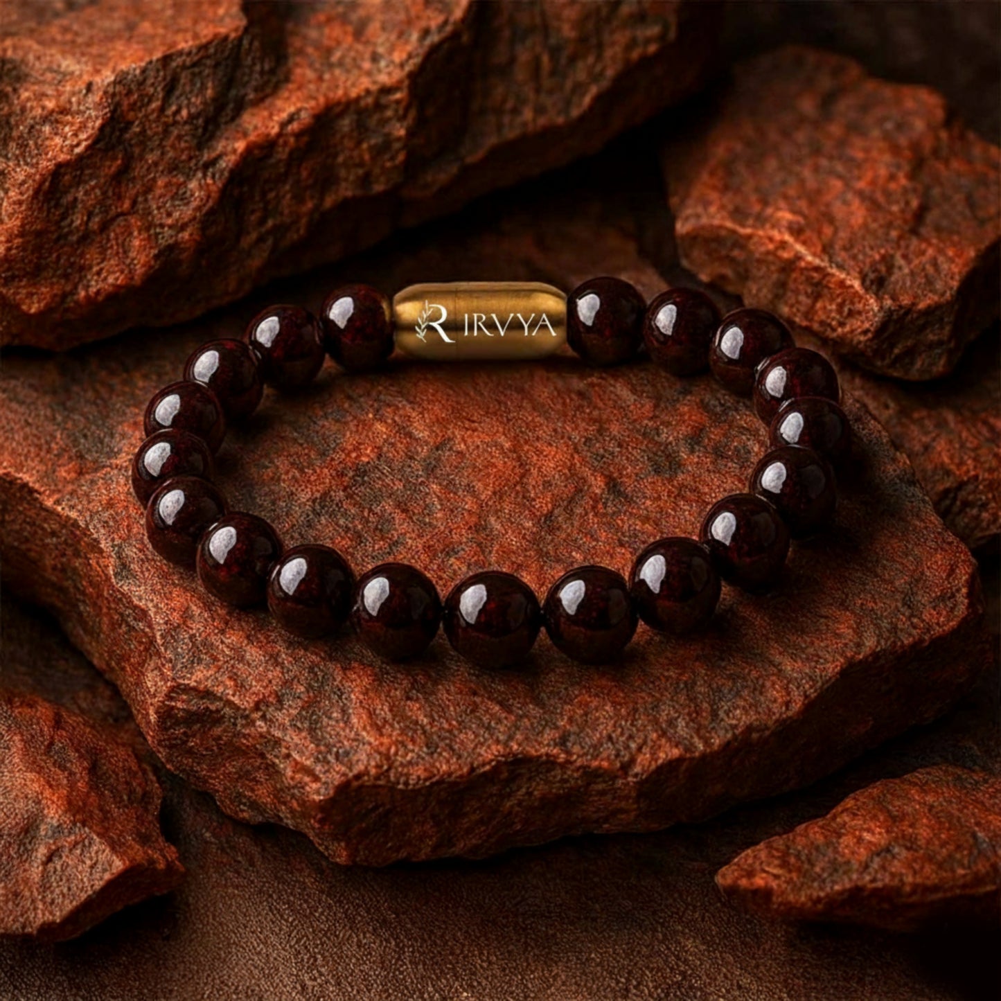 Energizing Garnet Natural Stone Bracelet