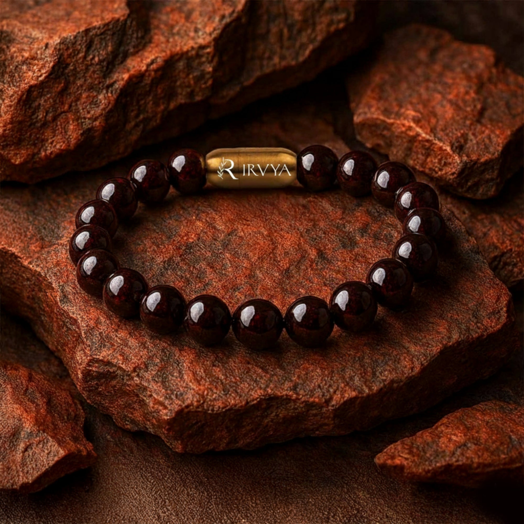 Energizing Garnet Natural Stone Bracelet