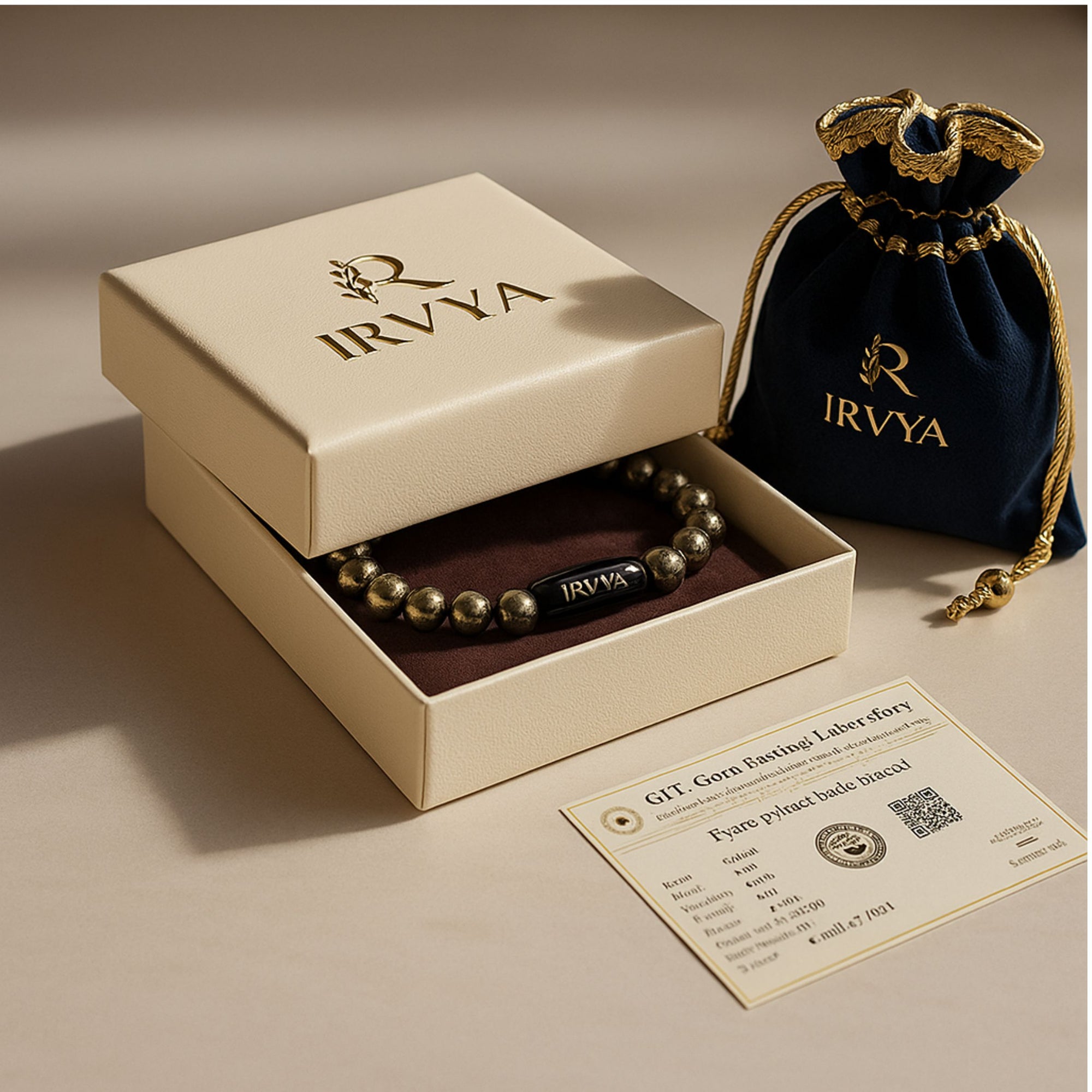 Money Magnet Pyrite Natural Stone Bracelet By IRVYA (Unisex)