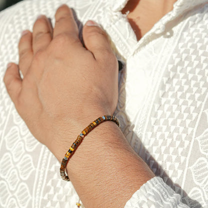 Tiger Eye Natural Stone Bracelet For Confidence, Protection, and Energy