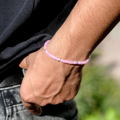 Rose Quartz Natural Stone Bracelet for Love, Compassion, and Emotional Healing