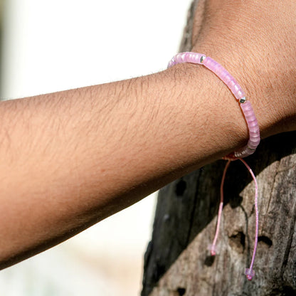 Rose Quartz Natural Stone Bracelet for Love, Compassion, and Emotional Healing