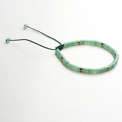 Green Aventurine Natural Stone Bracelet for Luck, Prosperity, and Emotional Healing
