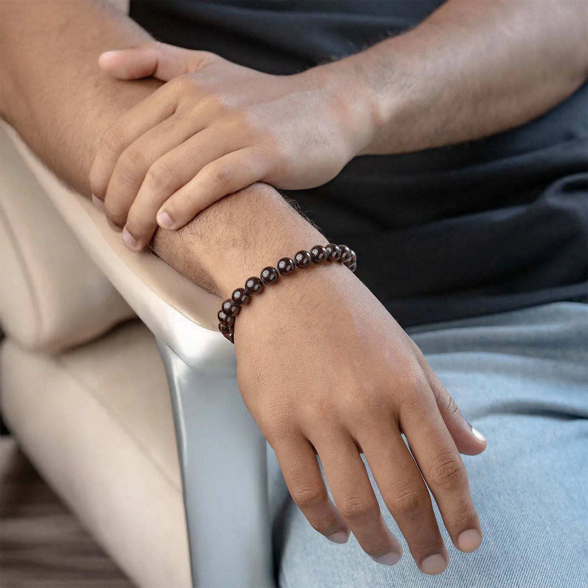 Energizing Garnet Natural Stone Bracelet