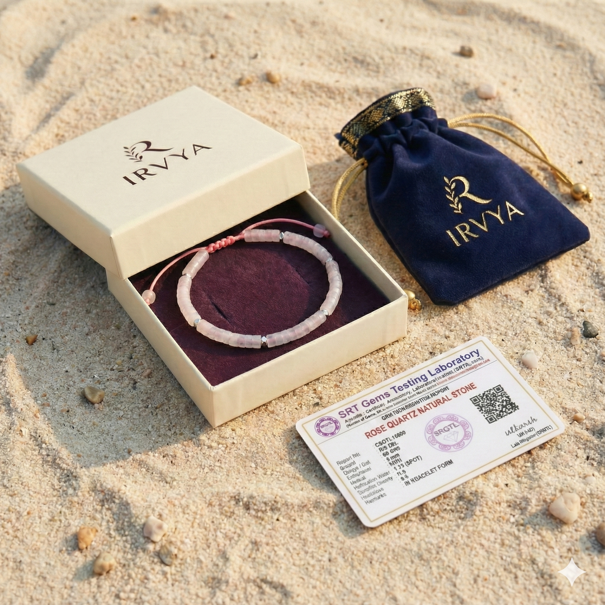 Rose Quartz Natural Stone Bracelet for Love, Compassion, and Emotional Healing