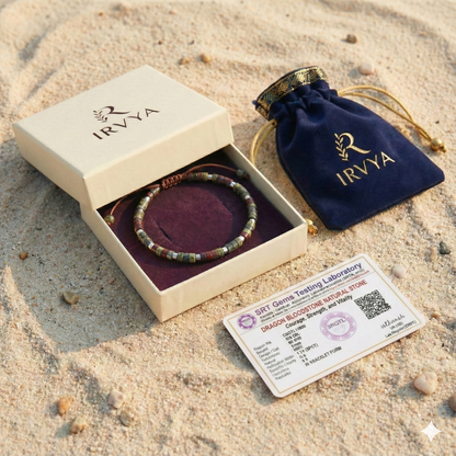 Dragon Bloodstone Natural Stone Bracelet for Courage, Strength, and Vitality