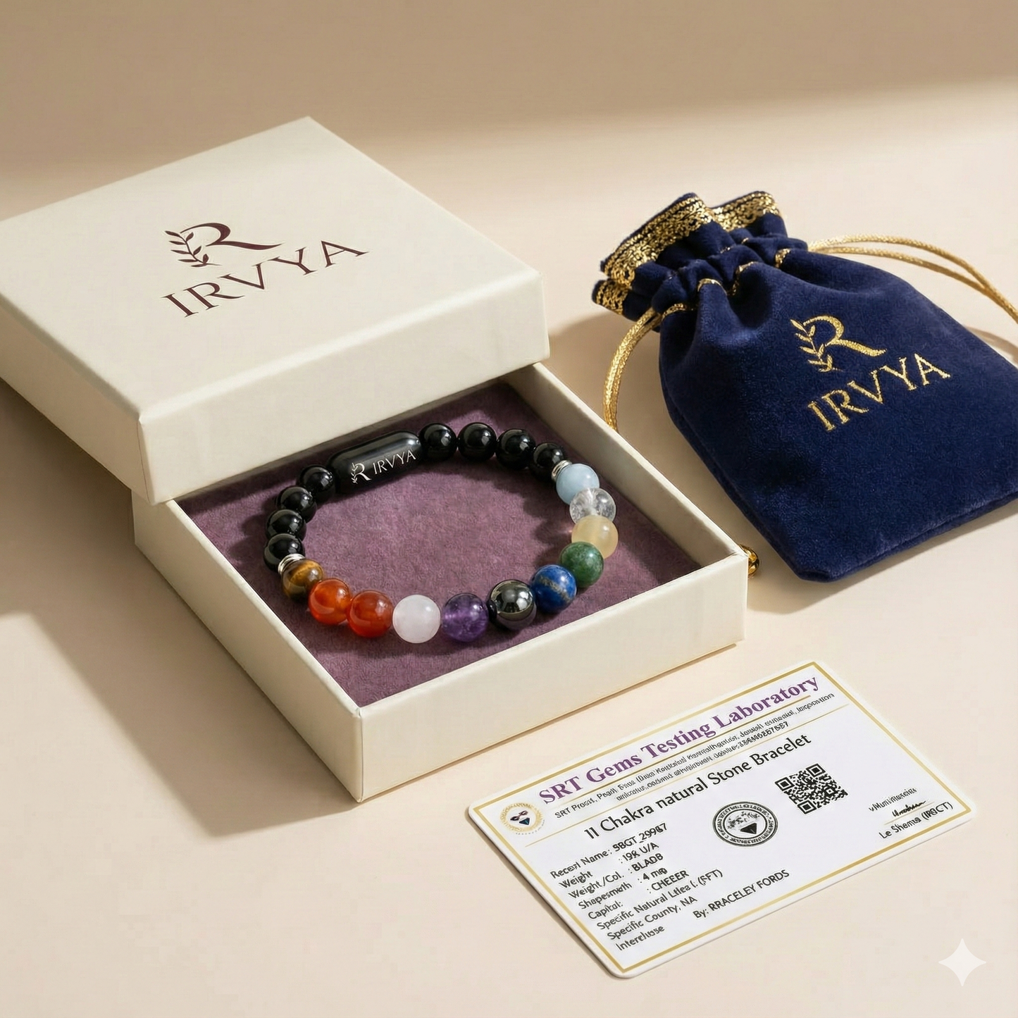 11 Chakra natural Stone Bracelet by IRVYA