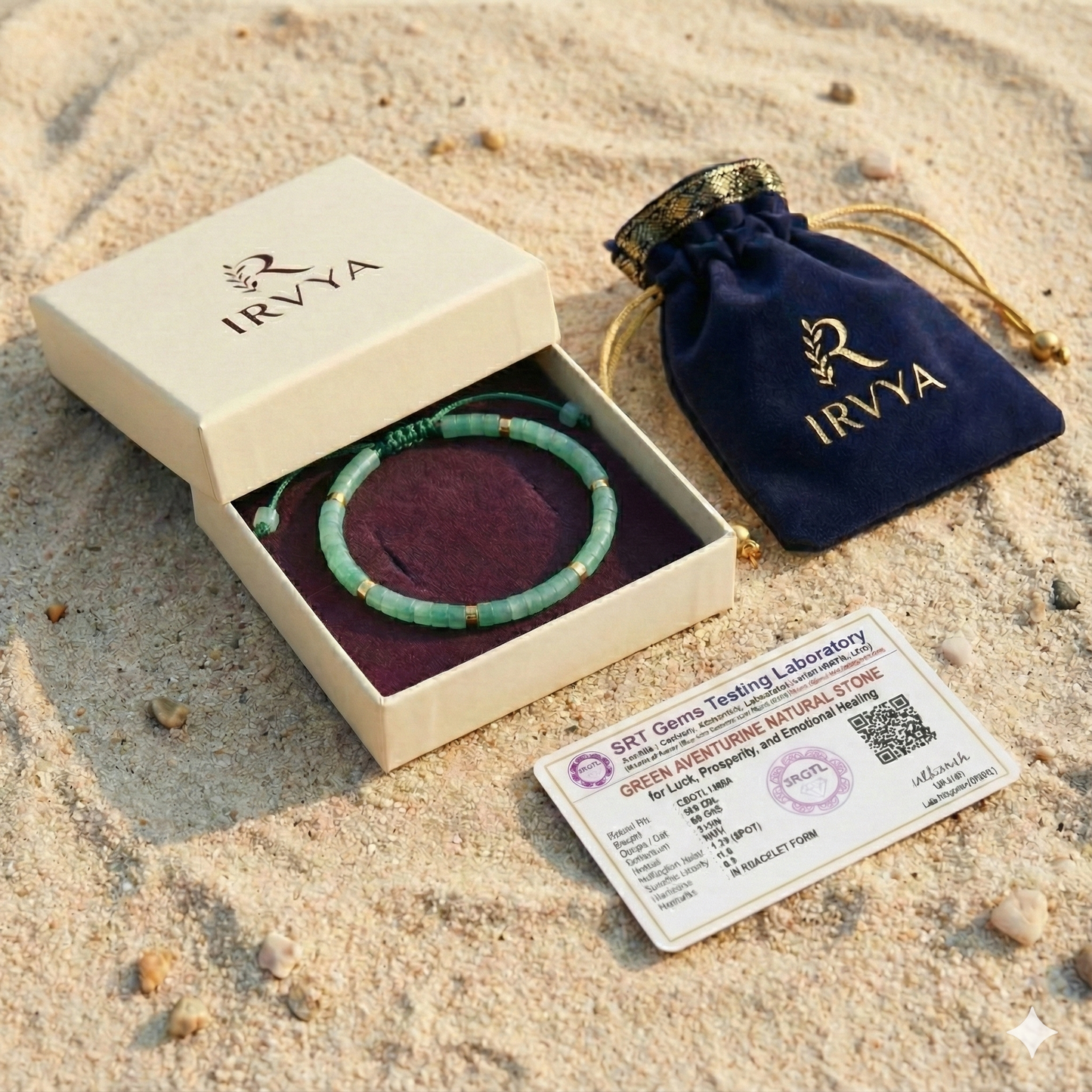 Green Aventurine Natural Stone Bracelet for Luck, Prosperity, and Emotional Healing