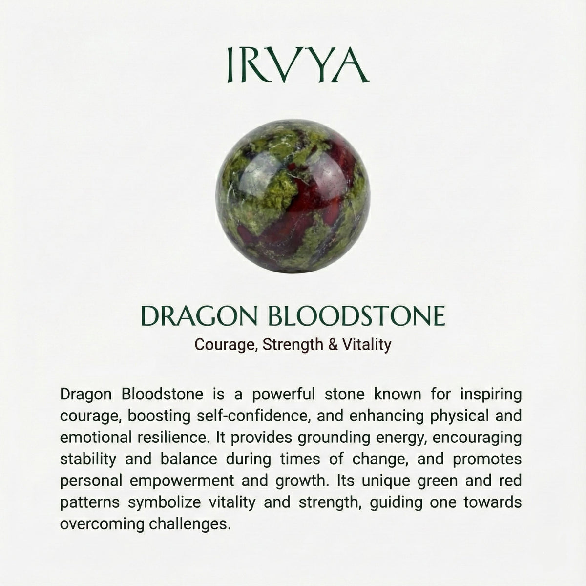 Dragon Bloodstone Natural Stone Bracelet for Courage, Strength, and Vitality
