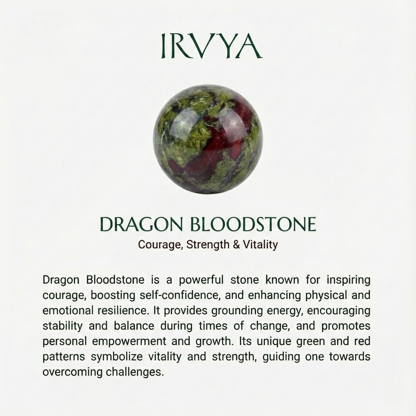 Dragon Bloodstone Natural Stone Bracelet for Courage, Strength, and Vitality