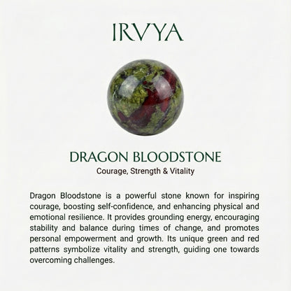 Dragon Bloodstone Natural Stone Bracelet for Courage, Strength, and Vitality