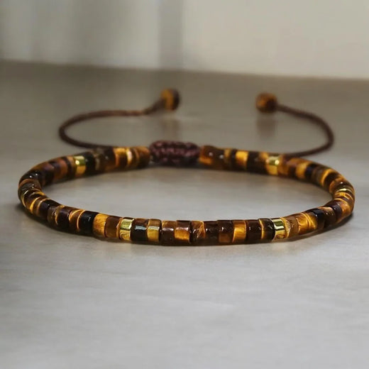 Tiger Eye Natural Stone Bracelet For Confidence, Protection, and Energy