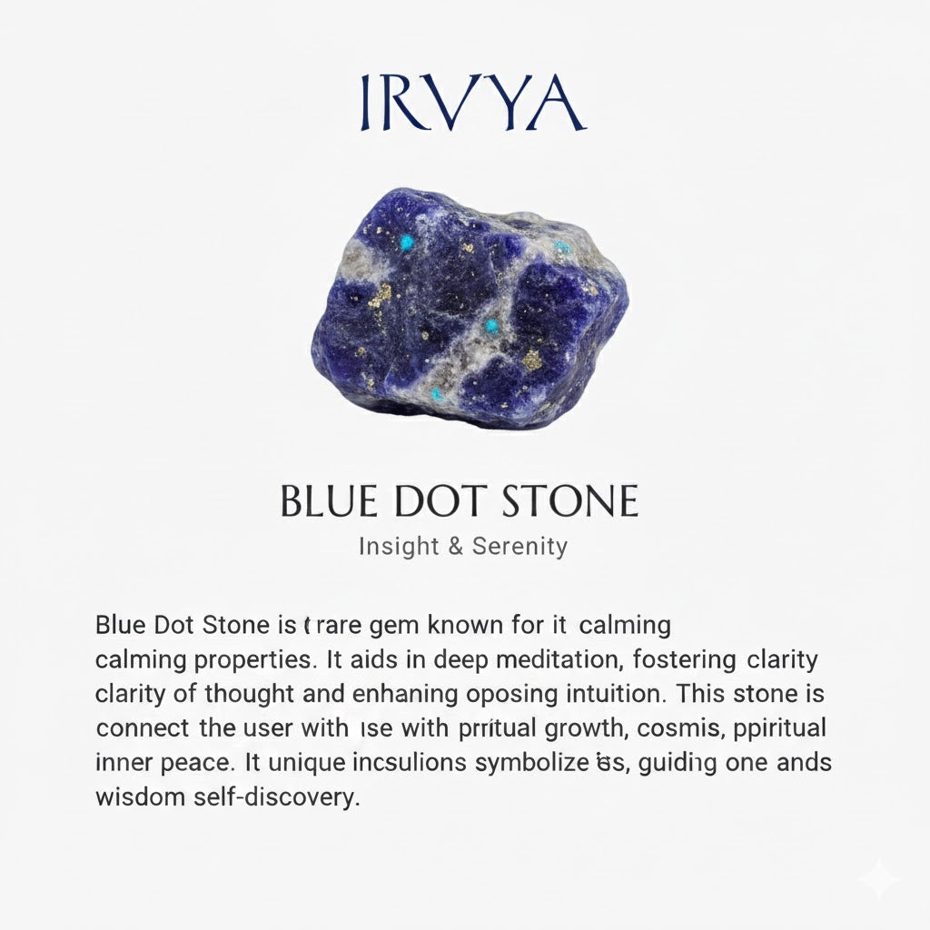 Blue Dot Natural Stone Bracelet For Focus, Protection, and Inner Calm